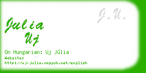 julia uj business card